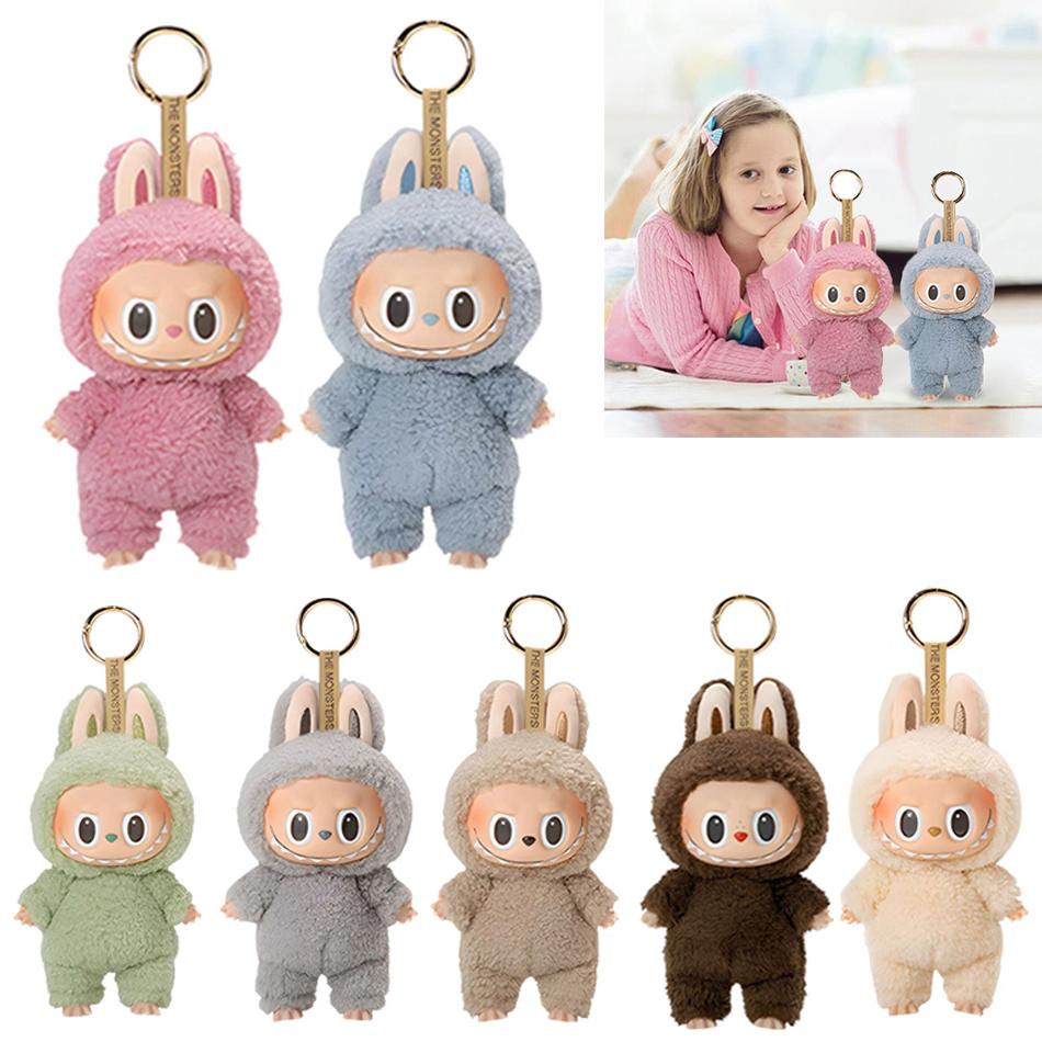 Anime Figur Labubu Vinyl Anhänger Puppe Modell Spielzeug Süße Monster Replik Schlüsselanhänger Geburtstagsgeschenke