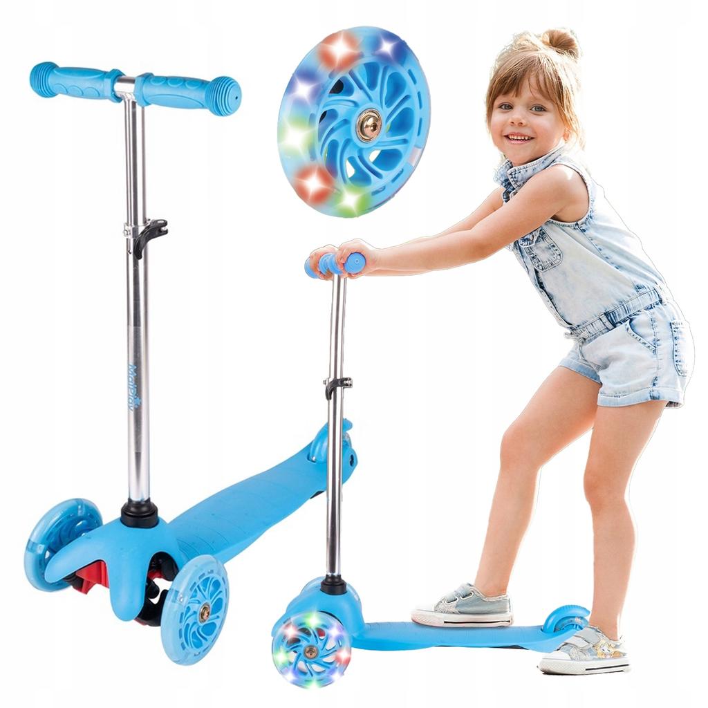 [PACZB] Three-Wheeled Balance Scooter for Children with LED Wheels Blue Z2328N