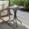 diameter 66cm Galvanised Steel Garden Table - Brown