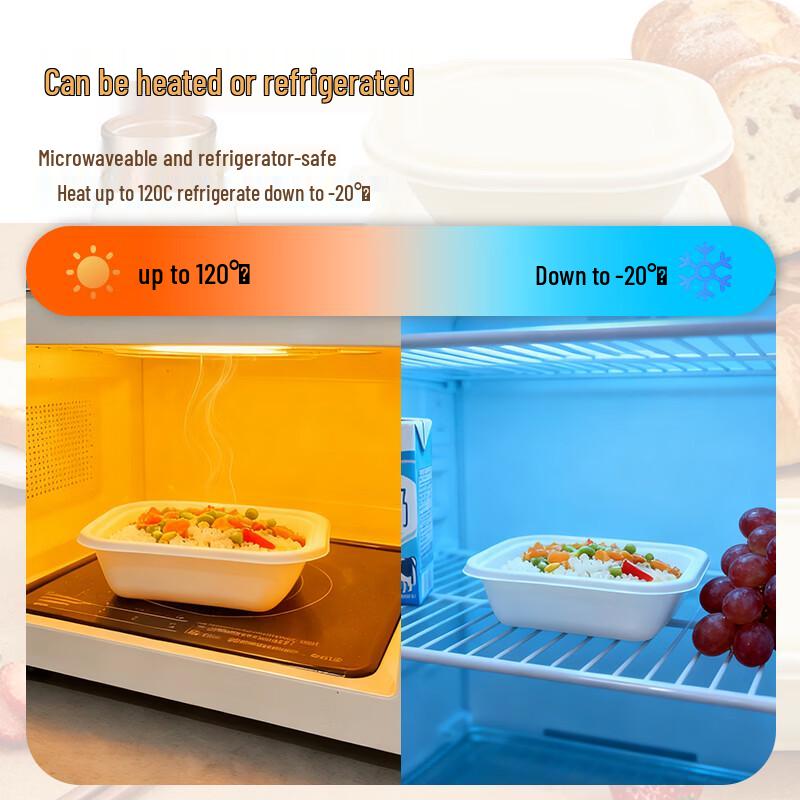 Jiwanggu 1500ml Biodegradable Corn Starch Disposable Lunch Box with Lid