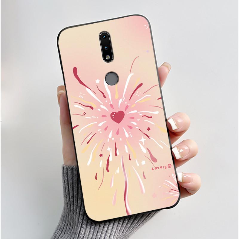 Cute Case For Nokia 4.2/Nokia 3/Nokia 3.1/Nokia3.2 Funda Capa Printing Shell Protective Cover Soft Silicone Cartoon Black Casing