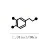 Dopamine Molecule Metal Wall Art Minimalist Neuroscience Decor for Home Office Lab