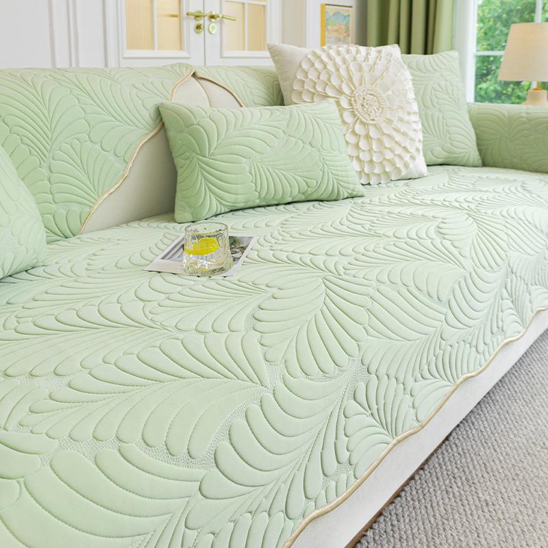Ice Silk Sofa Cushion Summer Cover  New Summer Latex Cover Towel Advanced Sense Matcha Style Mat Cushion