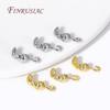 Brass End Crimps Beads Tips Covered Clasps Connector DIY Jewelry Findings Accessories 18K Gold Plated Star Double-Cup Bead Tip