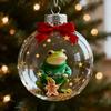 Christmas Frog Ornament 2D Flat Acrylic Pendant Wildlife Tree Decor Festive Room Decoration Meaningful Gifts for Kids