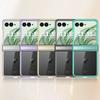 For Motorola Razr 50 Ultra 5G Clear Case Hinge Design Electroplating PC Phone Cover