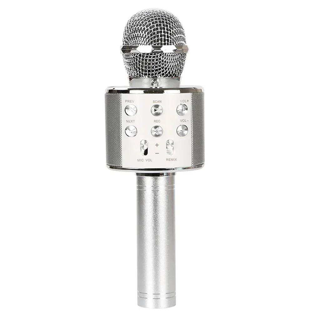 Handheld Wireless Bluetooth Karaoke Microphone Hifi Sound USB Speaker Microphone for Kids Music Player Singing Recorder Home KTV