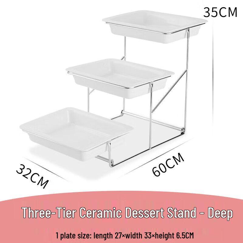 Ceramic Buffet Tiered Display Stand