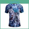 Premium Quality 3d Printed White Cotton Tiger T-shirt For Men And Women With Timeless Style