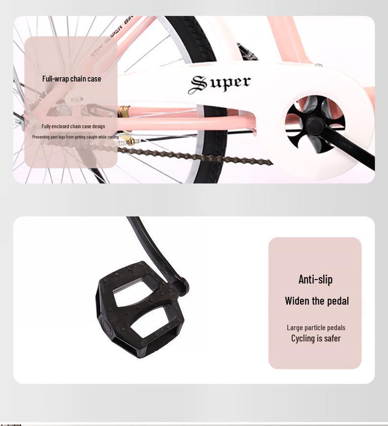 Commuter Bicycle for Women & Men, 22-24inch, Ideal for College Students, Campus & Youth
