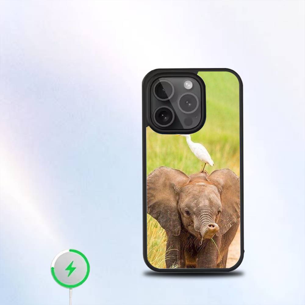

QT3 Animal Elephant Cute For iPhone 17,16,15,14,13,12,11,Pro,Max,Plus,Mini,SE4,E Magnetic For Magsafe Wireless Phone Case iPhone13PROMAX