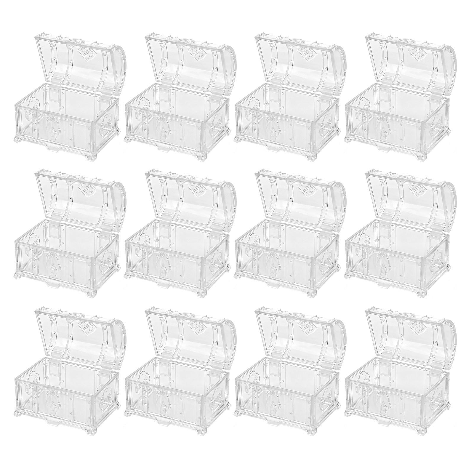 

12Pcs Pirate Treasure Chest Party Favor Box Mini Candy Container Vintage Jewelry Box for Christmas Halloween Kids 12PCS