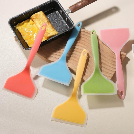 Silicone Spatula Food-Grade Flexible Wide Head Scraper for Non-Stick Pots Ceramic Glass Cookware High Heat Resistant Dishwasher Safe Cooking Tool