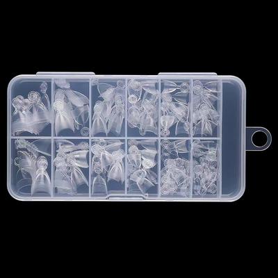 240Pcs/Box Fake Nails Semi-Matte French Almond Acrylic Water Drop Almond False Nail Tips For Extension Tip Manicure Tool