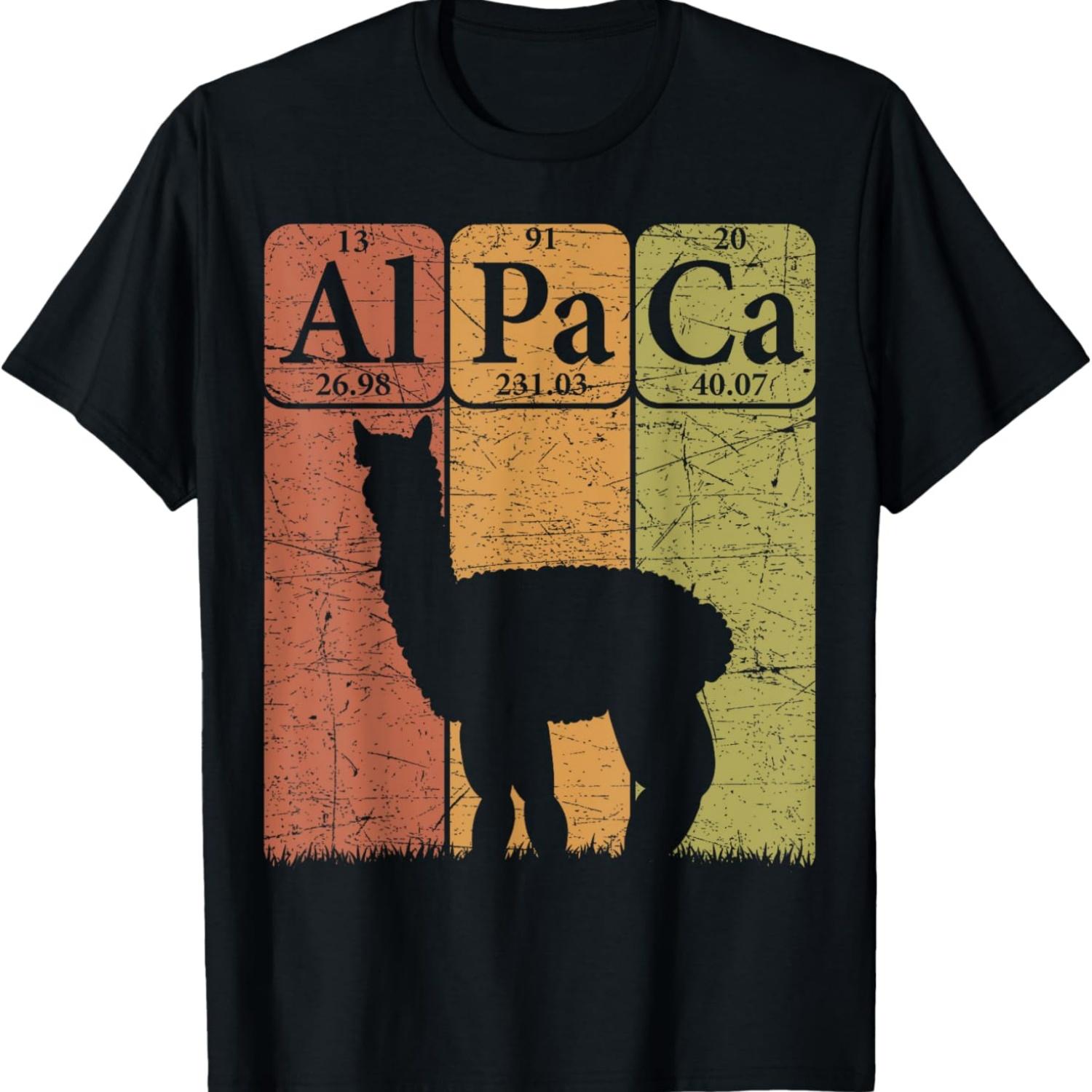

Alpaca Periodic Table Elements Llama Alpaca Vintage T-Shirt XXXXXL