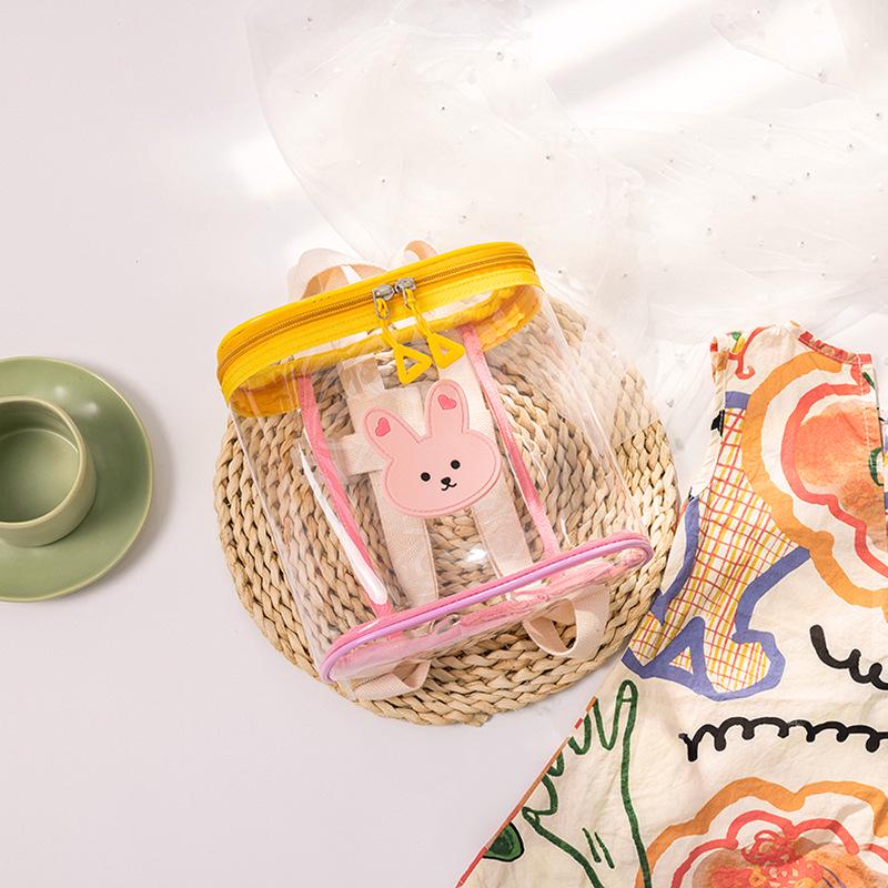 

Waterproof Transparent PVC Cartoon Bear Backpack for Toddlers