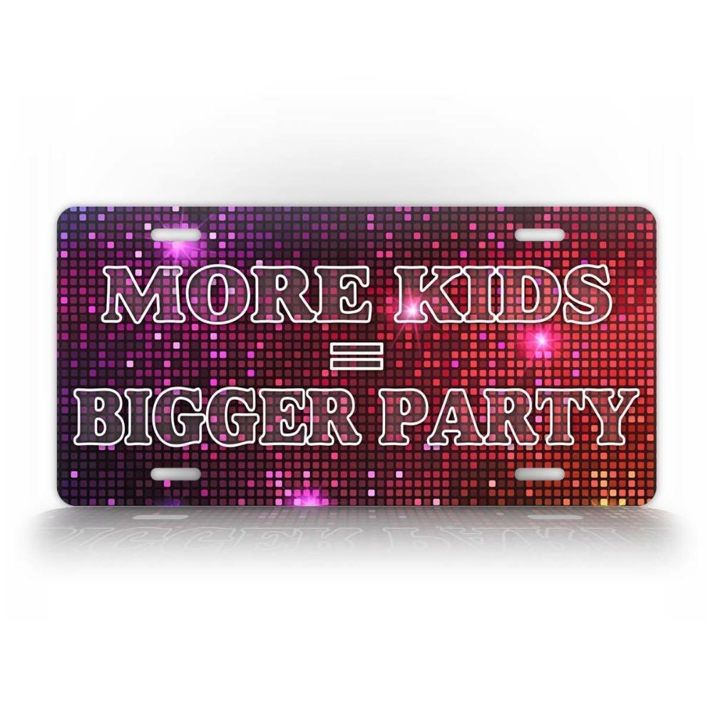 

Custom Large Family Fun License Plate Personalized Auto Tag белый