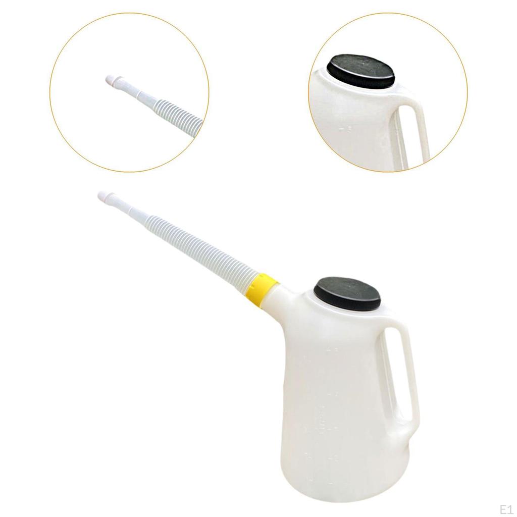 Oil Measuring Jug with Pouring Scale Universal Sturdy Dustproof W/ Lid Flexible Funnel