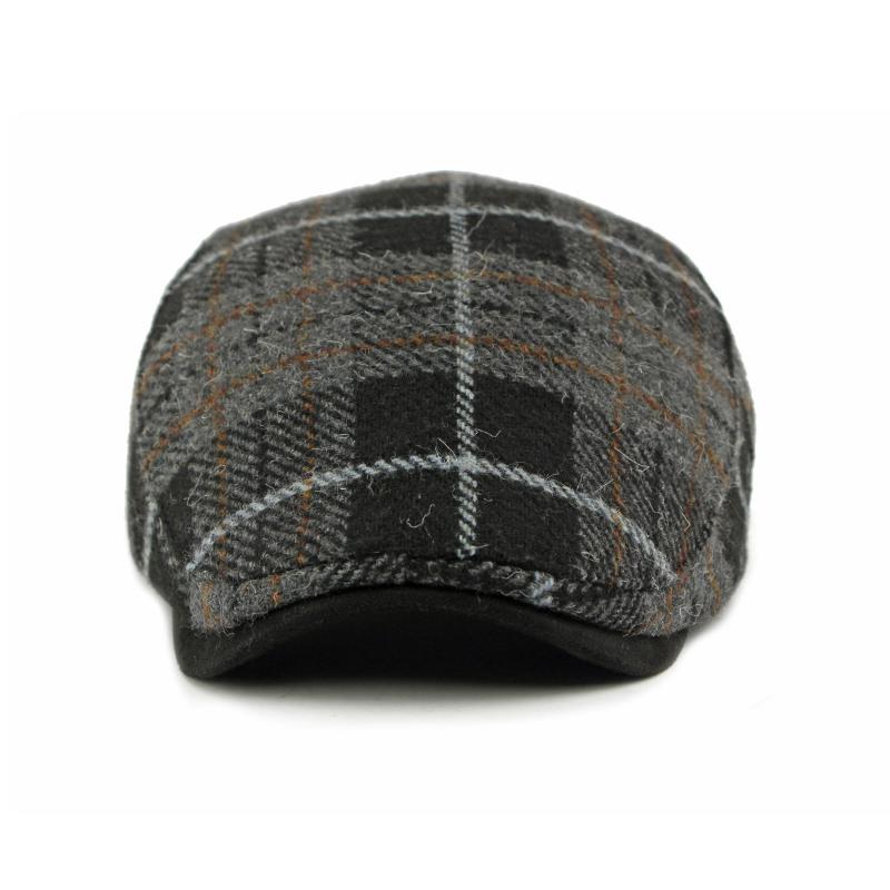 Autumn Winter Wool Beret Men's British Retro Progressive Cap Women's Plaid Cap
