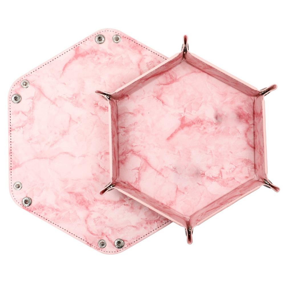 Новый настольный органайзер из ПУ кожи шестиугольный складной ящик для хранения мелочей двусторонний портативный складной ящик для хранения игры 1685₽