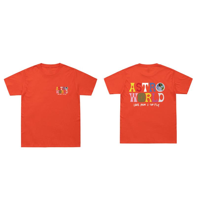 2023 Hip Hop T Shirt Unisex Women Hip Hop  ASTROWORLD Harajuku Cactus Jack T-Shirts LOOK MOM I CAN FLY Letter Print Tees Tops