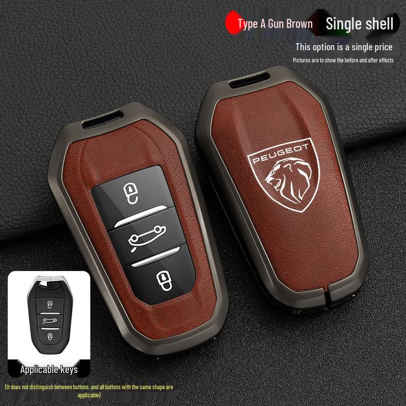 Peugeot 408 Car Key Cover Compatible with 4008, 308, 3008, 508, 5008, 2008 Models - Snap Button Shell