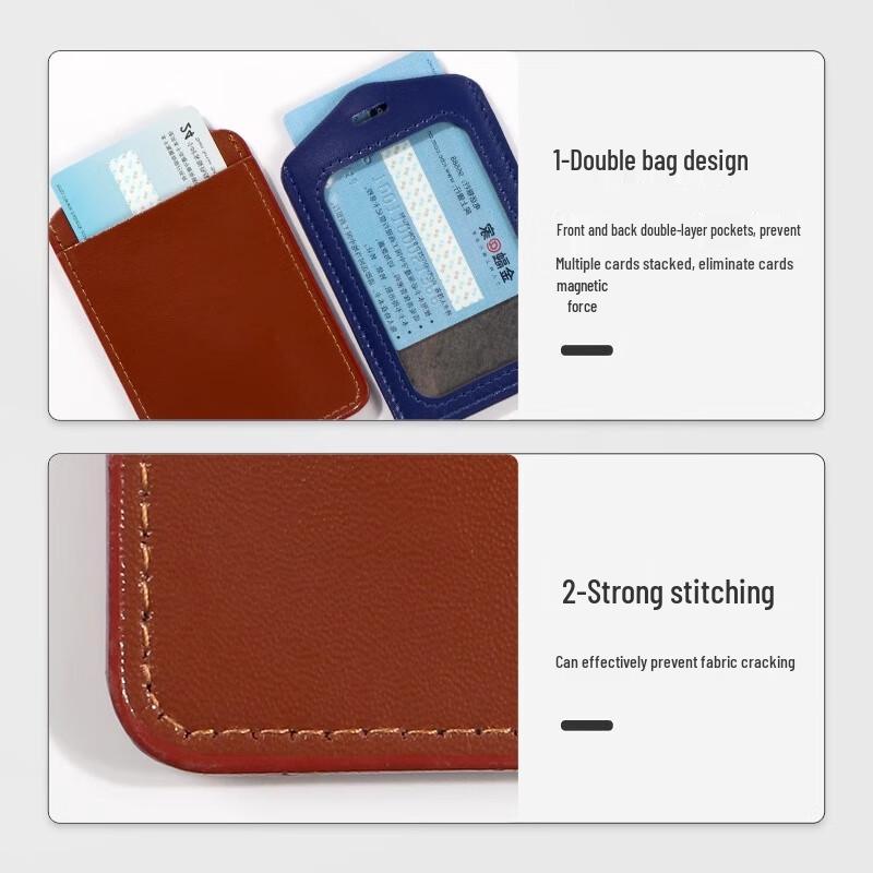 Jin Su Leather ID Card Holder with Clip (20-Pack)