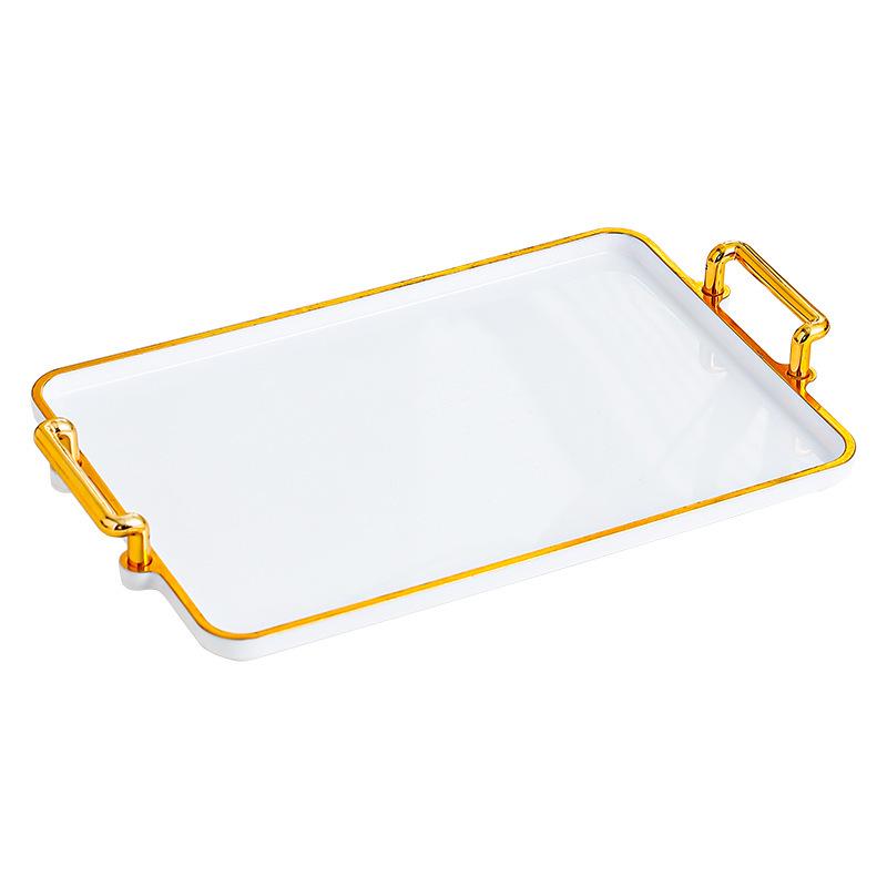 Large Rectangular Tea Tray: Food-Grade Home Tray for Teacups, Snacks, Fruits, Bread, Dining Use