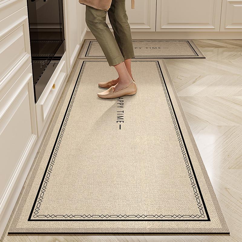 Kitchen Floor Mat Waterproof Oil-proof Wash-free PVC Dirt-resistant Household Carpet Anti-dirty Door Rug Tapis Alfombra
