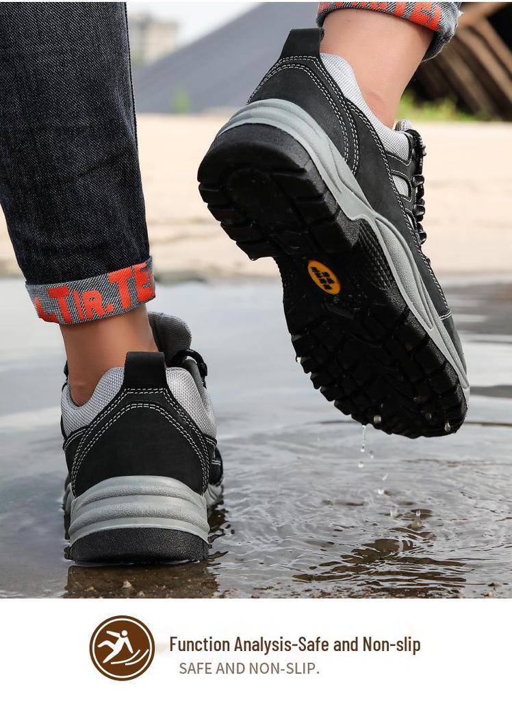 Spring Safety Work Shoes: Anti-Smash, Puncture-Resistant, Durable Soles, Oil, Acid & Alkali Resistant for Construction Sites