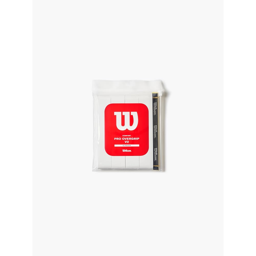 Wilson Pro Overgrip V2.0 12 Pack White Tennis Badminton Grip Tape
