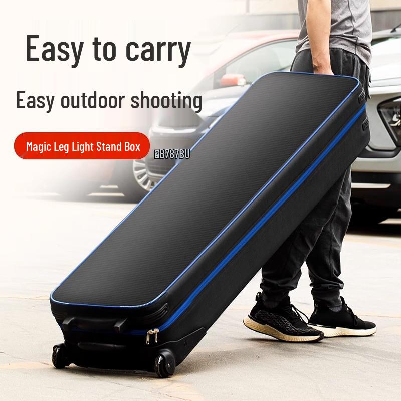 Magic Leg Photography Light Stand C-Stand Set with Wheeled Reinforced Pull-out Case for 3 Stands A6322