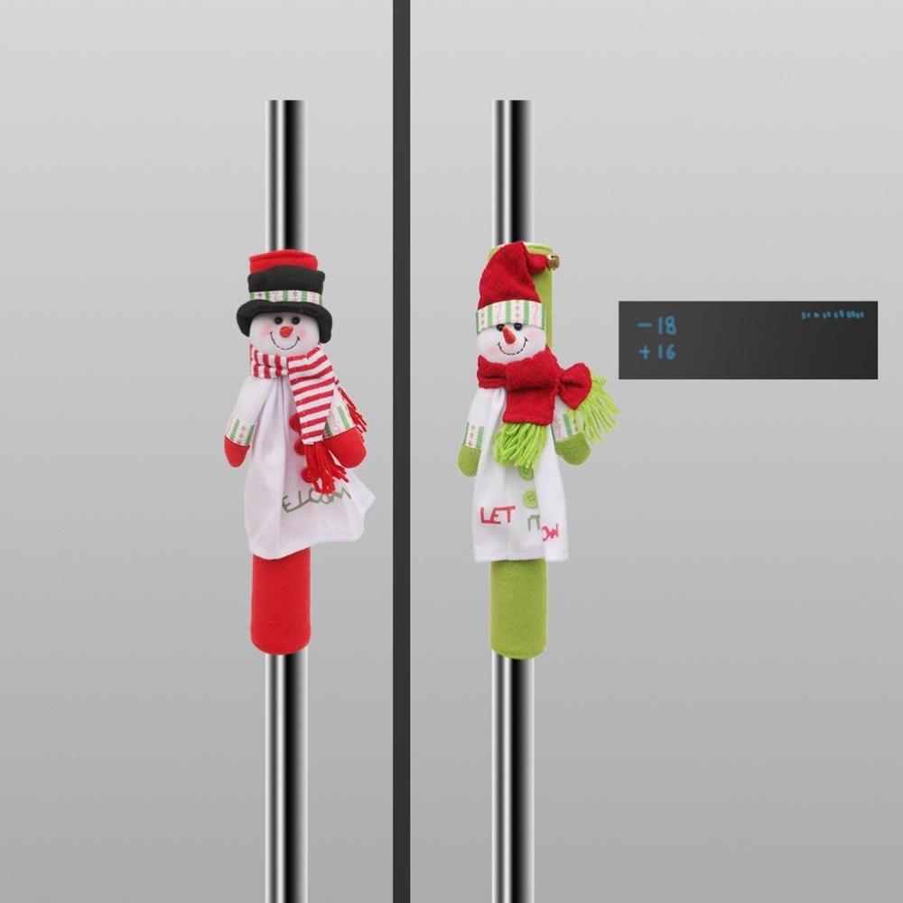

Snowman Christmas Handle Protector Cute Santa Kitchen Appliance Handle Refrigerator