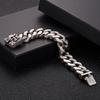 Personalized Men's Titanium Cuban Chain Skull Bracelet