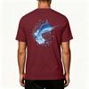 Men's 50 Plus Sun Stretch Short Sleeve T Shirt for Outdoor Fishing and Sports Activities