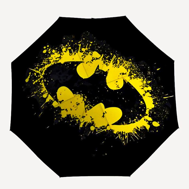 

1pc Batman Sign Automatic Folding Umbrella - Compact 8-Rib Design,Festive Gift for Friends & Family, Compact Umbrella 21078