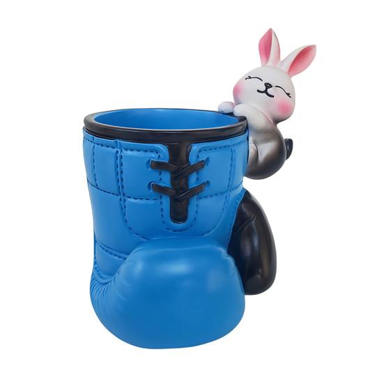 Boxing Glove Mug Novelty Resin Boxing Coffee Cup 3D Glove Shaped Tea Cup with Cat/Rabbit Handle for Sports Enthusiasts Rabbit