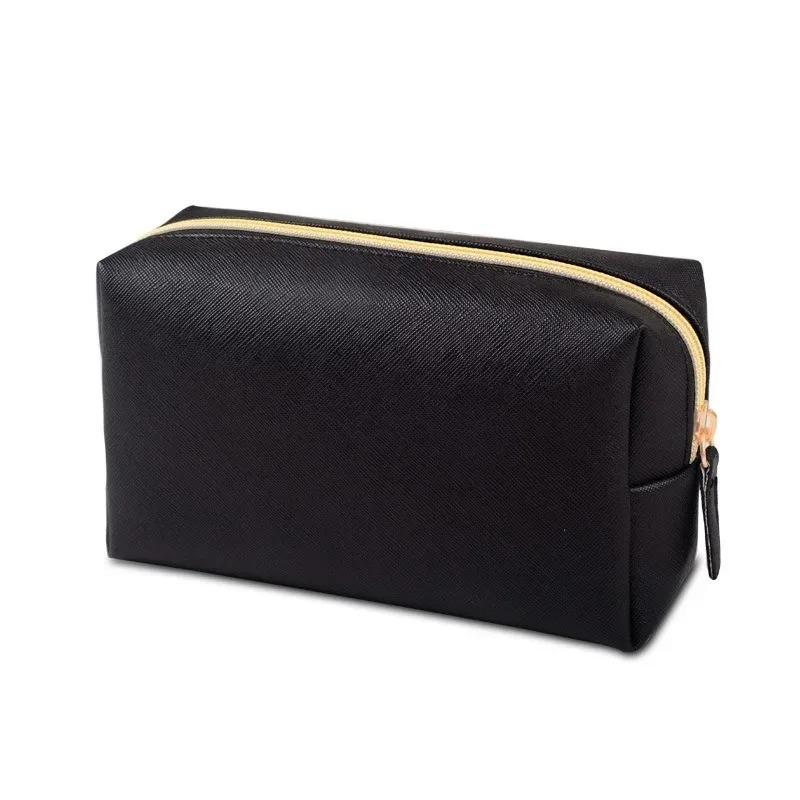 Women's Large Capacity Makeup Bag, PU Leather Cosmetic Organizer, Waterproof Travel Toiletry Bag with Handheld Strap for Ladies