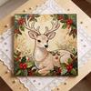 DlY Mini Framed Pearl Painting Kit Christmas Deer Beads Canvas Home Decor Painting