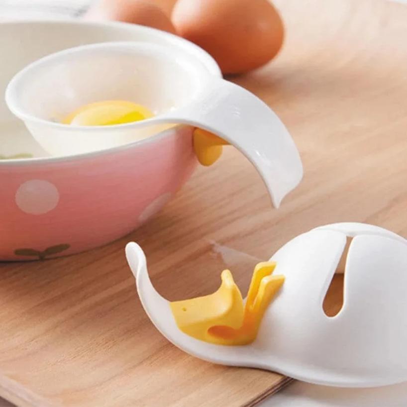 1pc,Egg Yolk Separator Divider Rack,White Plastic Egg White Strainer,Household Egg Tools,Cooking & Baking Tools Kitchen Gadgets
