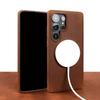 For  Magnetic Genuine Leather Case For Samsung Galaxy S2 Ultra S24 Plus S23 S22 S21 FE S20 Note20 Ultra Phone Back Cover