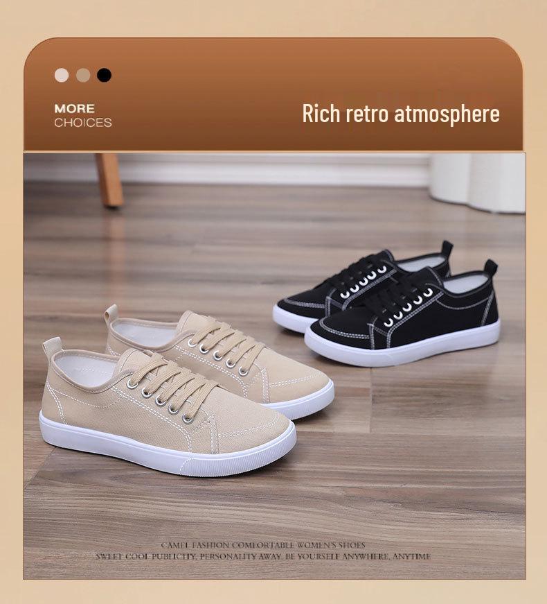 Damen Atmungsaktive Canvas-Schuhe Frühling 2026 - Lässige Sneaker im koreanischen Stil