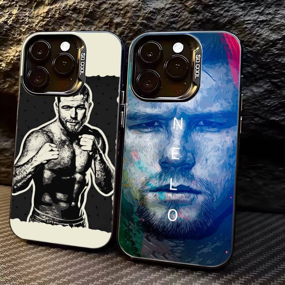 Mexico Boxing Canelo Alvarez Phone Case For iPhone 17,16,15,14,13,12,11 Plus,Pro Max,XS,Colored Silver Plated Inside Cover