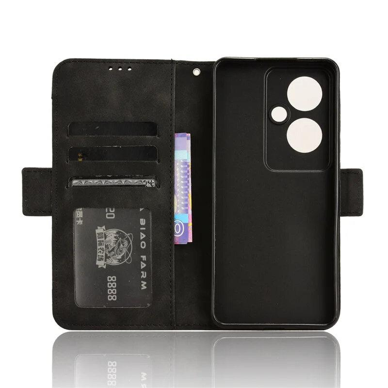 Flip Case for Oppo Reno 11F 5G, Card Slot, Black