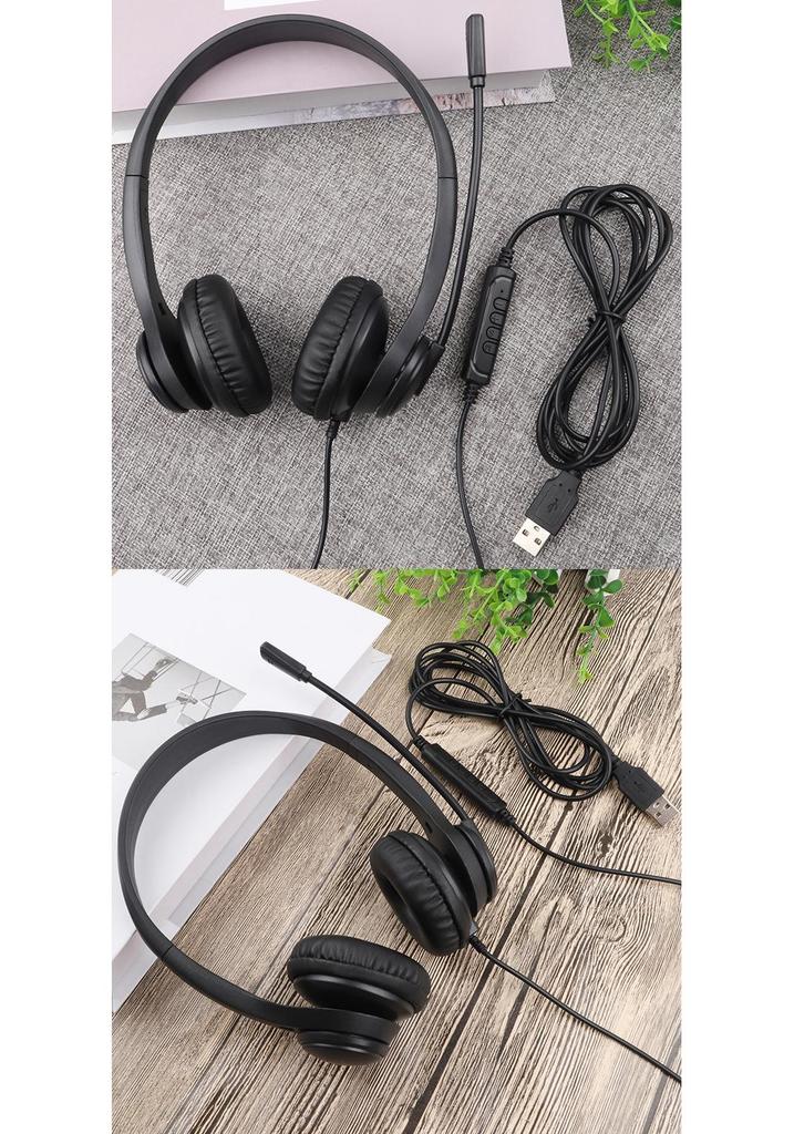 Universal Type-C 3.5mm Over-Ear Headset for Calls, Learning, and Work Meetings - USB Compatible