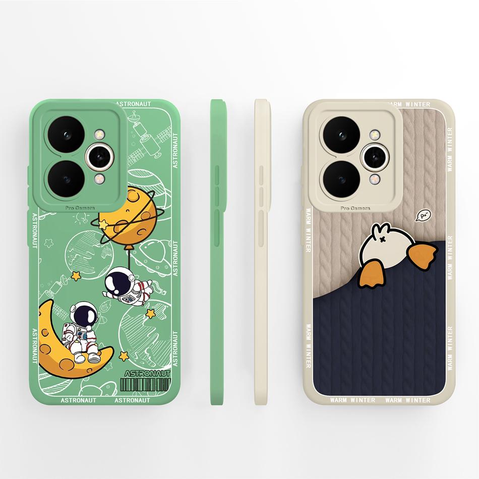 For Realme 15 Pro 5G Phone Case Pretty Flowers Patterns Soft Liquid Silicone Full Coverage Cover For Realme15 Shockproof Bumper