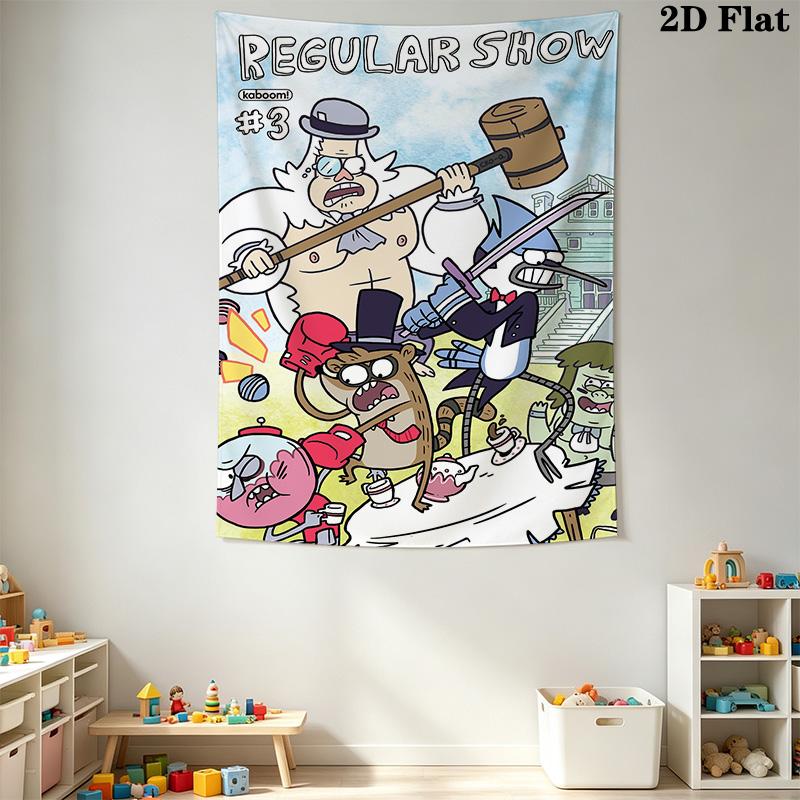 Qu-Xiu Regular cartoon print Pattern Home Decor Tapestry, Wall Hanging, Decorative RV Wall Cloth.ZGT0914342