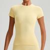 Yoga short-sleeved women's tight-fitting short yoga clothes casual quick-drying sports T-shirt running fitness top 1009