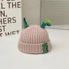 Winter children's hat cute cartoon dinosaur plush hat thickened windproof warm hat baby ear hat pullover hat
