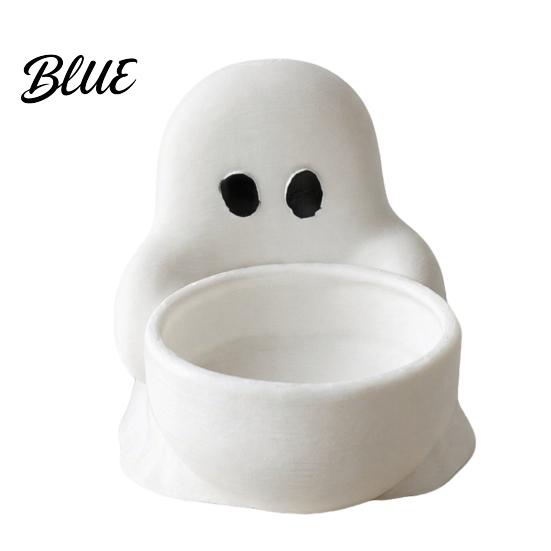 Halloween Ghost Candle Holder Holder Cute 3D Printed Tea Light for Small Aromatherapy Scented Candles Tabletop Candy Dish Party Decor Novelty